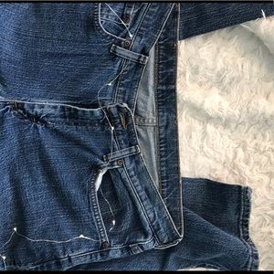 dark denim high waisted jeans